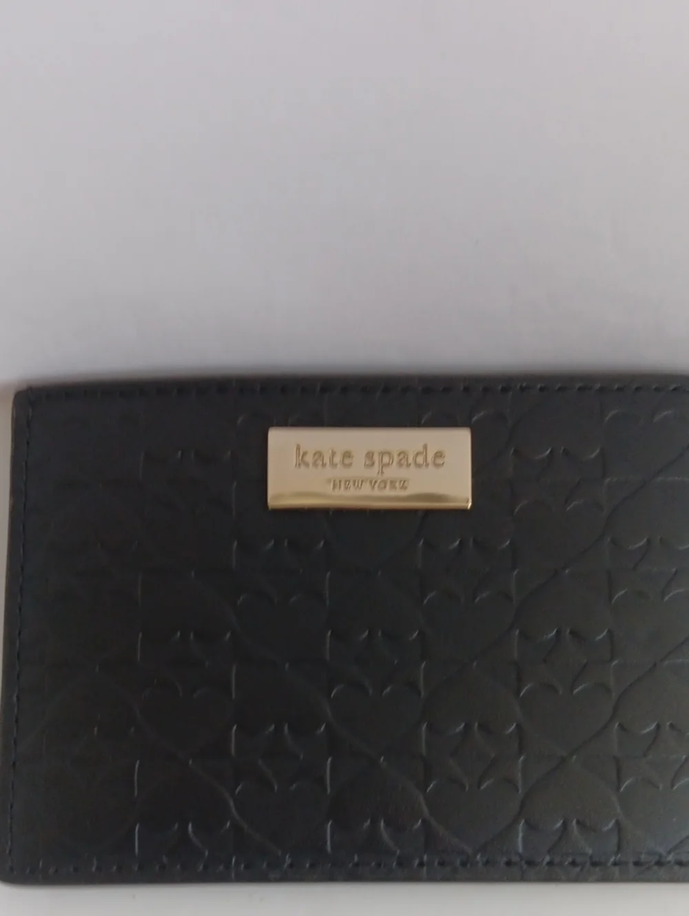 Kate Spade Penn Place Embossed Graham Card Holder Blackwallet